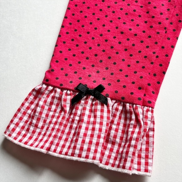 Nannette Girl’s Ladybug 2–Piece Ladybug Outfit 6 red gingham ruffle sleeveless - Picture 10 of 13